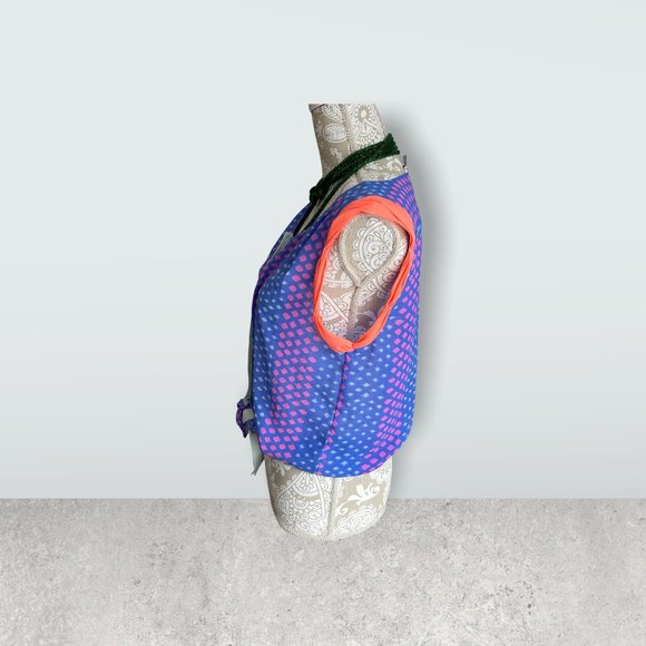 Women’s American Eagle blue and orange tie front tank top size medium. - Picture 7 of 7